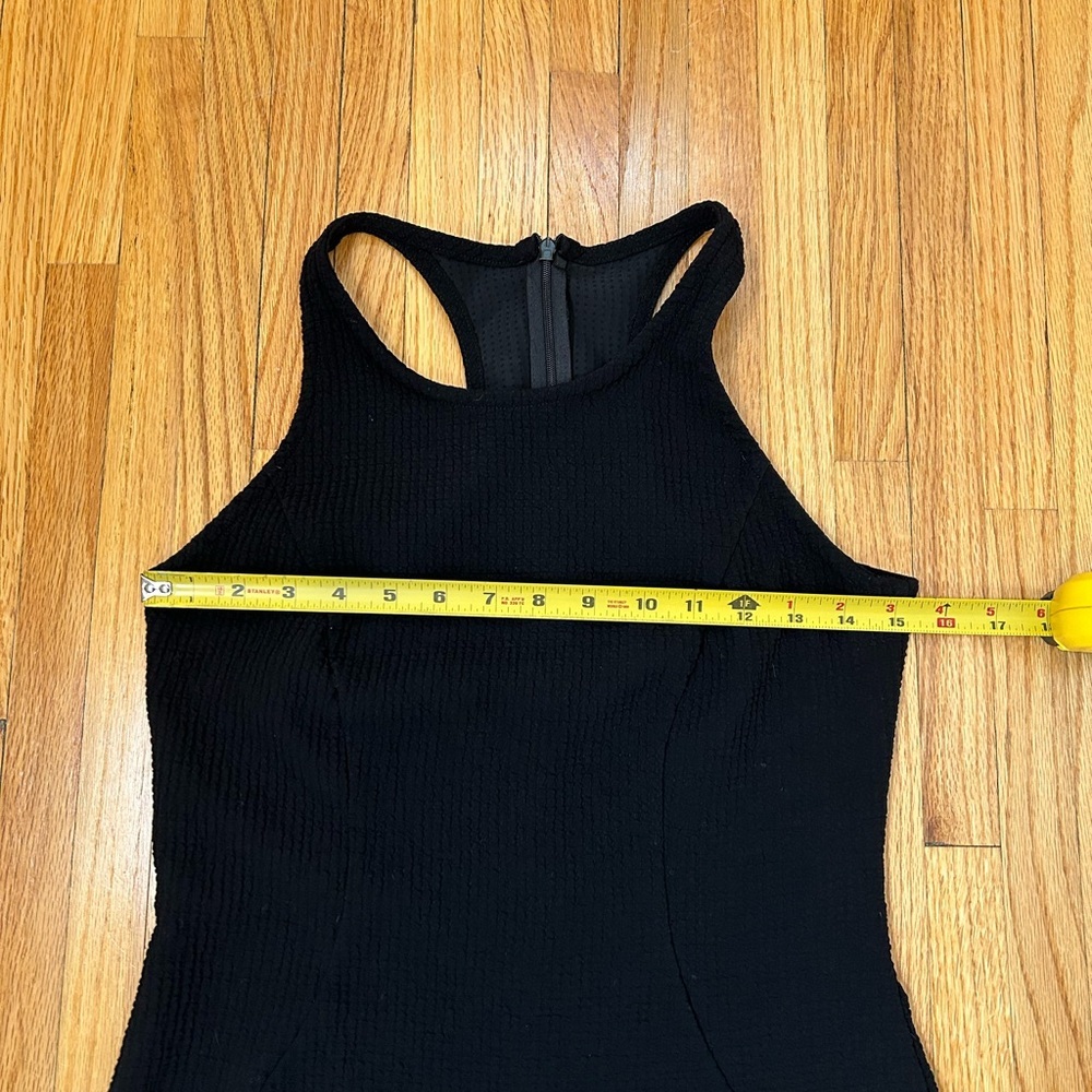 Babette Textured Black Racerback Midi Dress - Picture 7 of 9